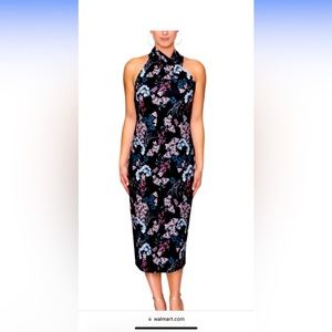 RACHEL Rachel Roy Halter Floral Midi Dress